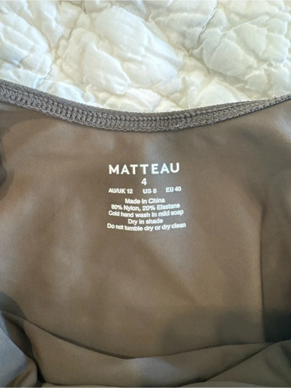 *model photo not actual color*Matteau Petite Square Maillot Swimsuit – Thyme